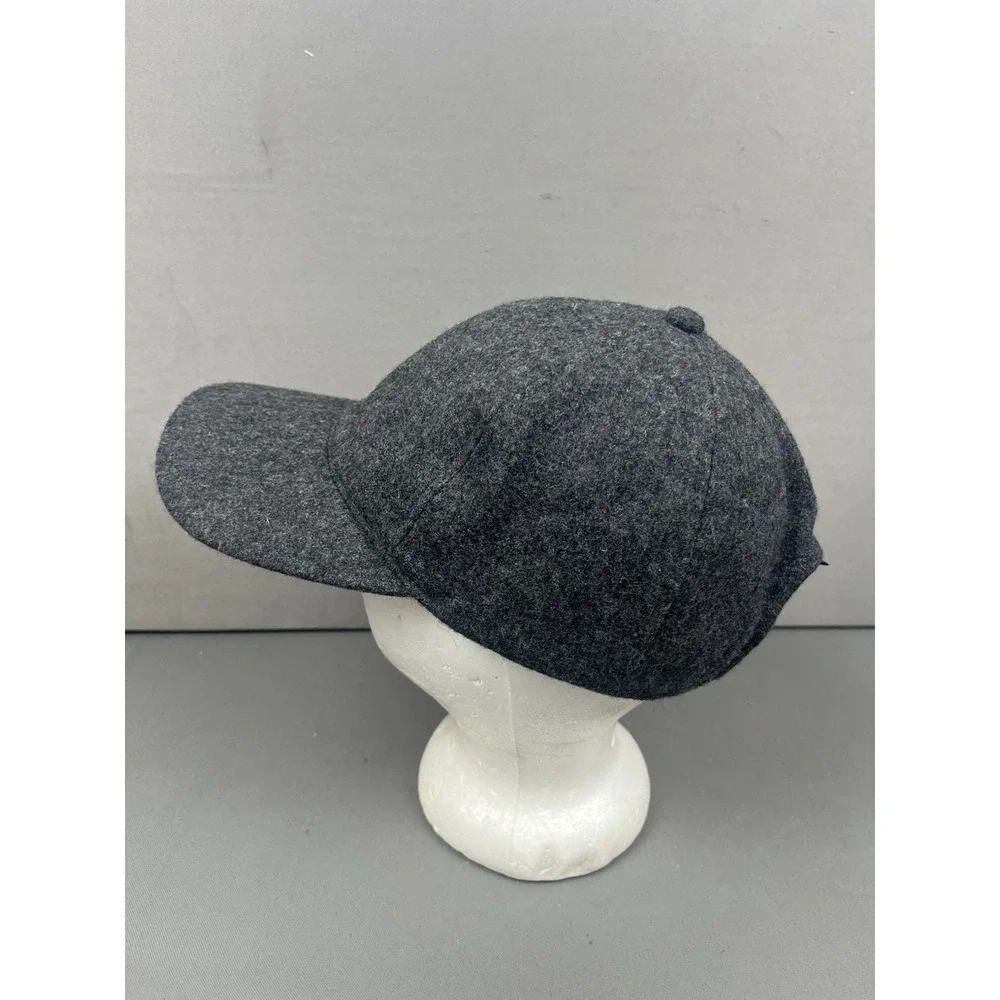 Perry Ellis Portfolio Baseball Cap Gray Wool Blend Adjustable Embroidered Logo